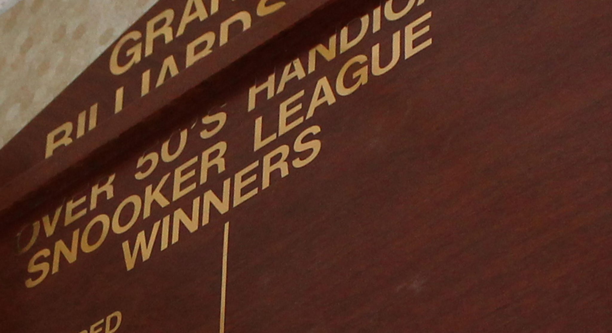 Over 50s Handicap Snooker League Winners